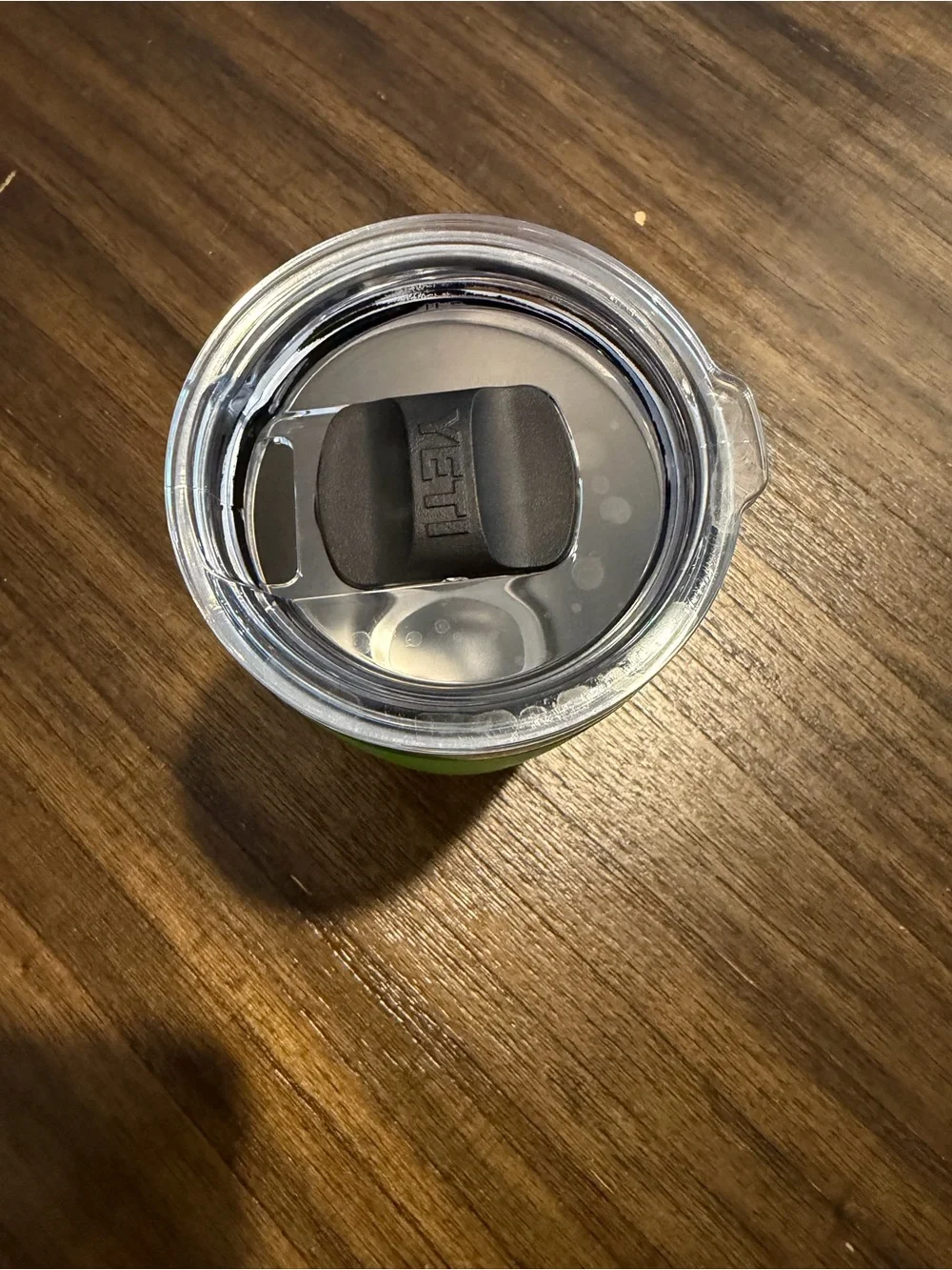 Yeti Green Stainless Steel Tumbler with Clear Lid